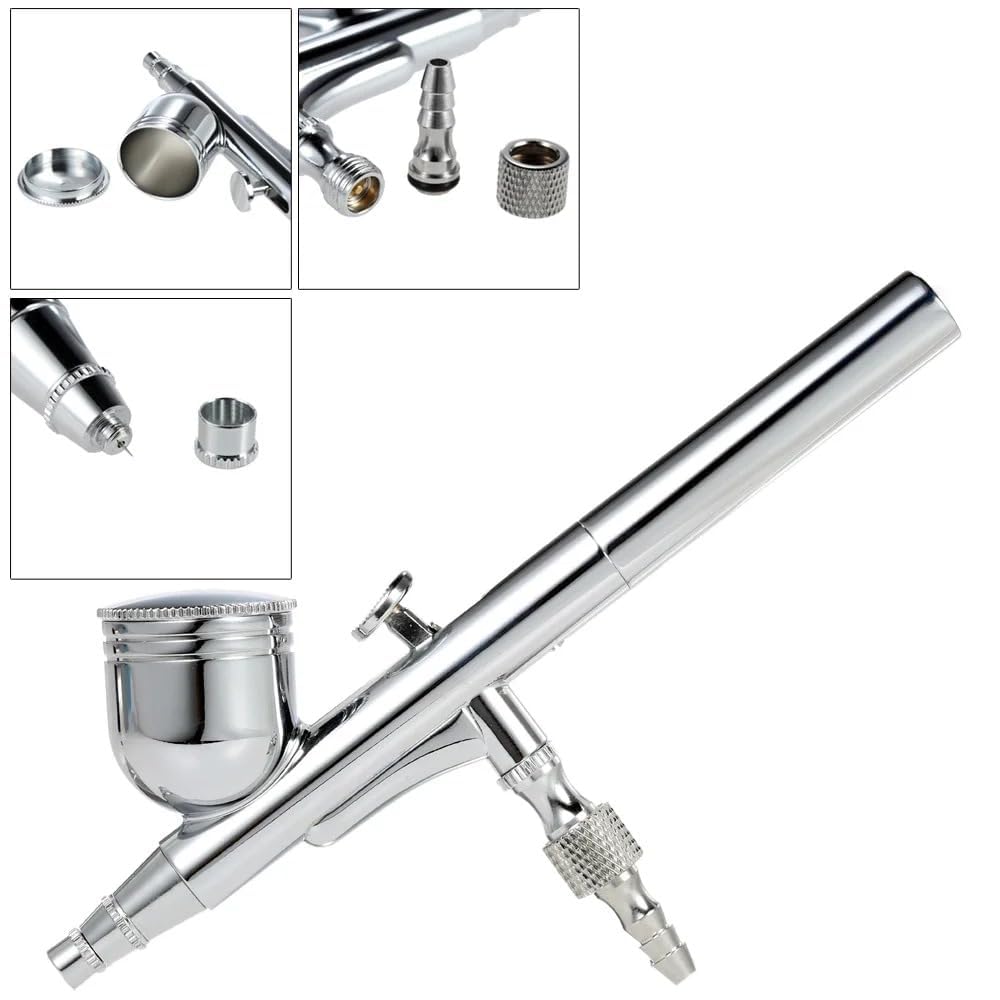 Explore the Gravity Feed Dual-Action Airbrush Kit, 100% Authentic and available at Curat Cart in India. Perfect for precision applications.