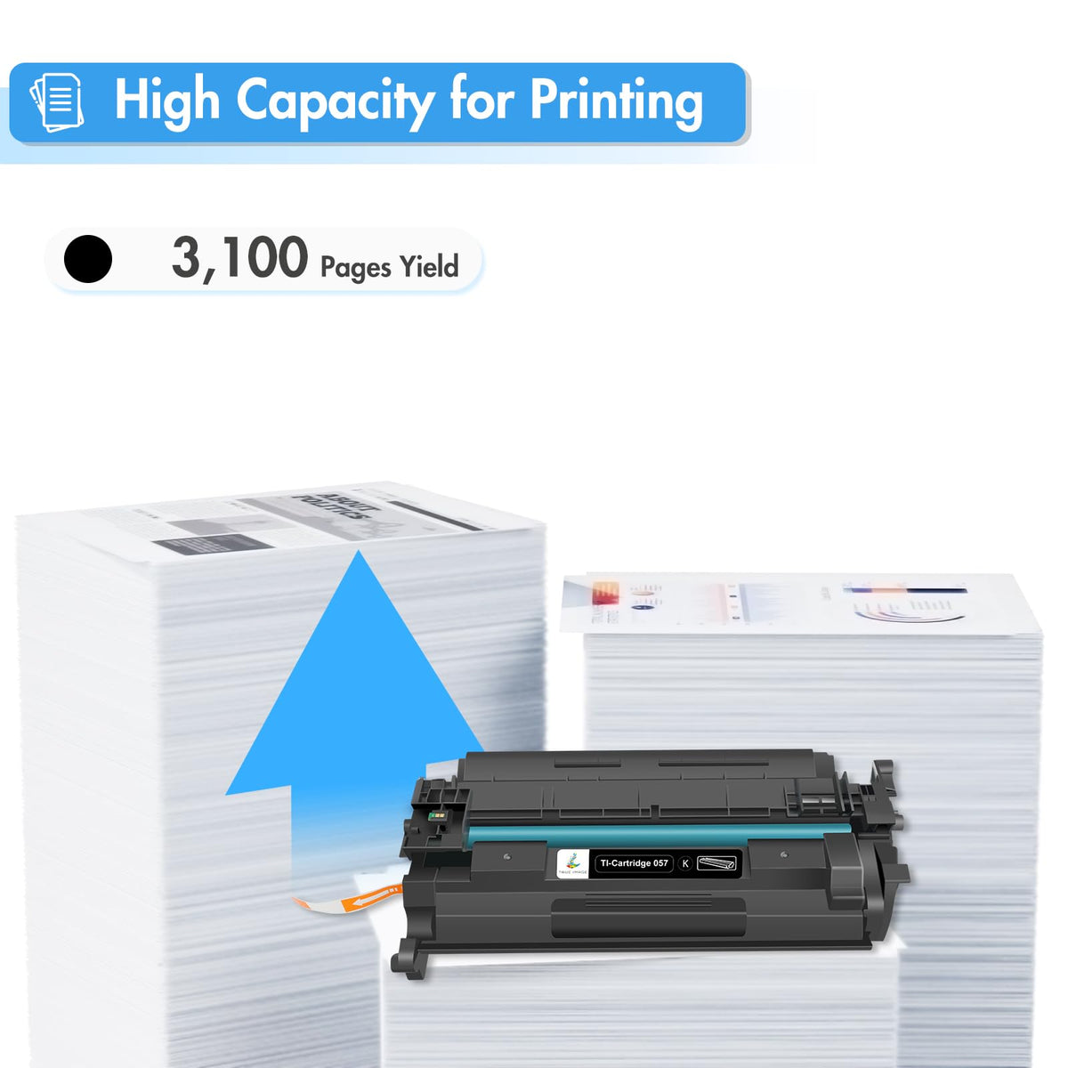 High-quality Canon 057 Toner Cartridge in official packaging, offering 3,100 pages yield. Available at Curat Cart.