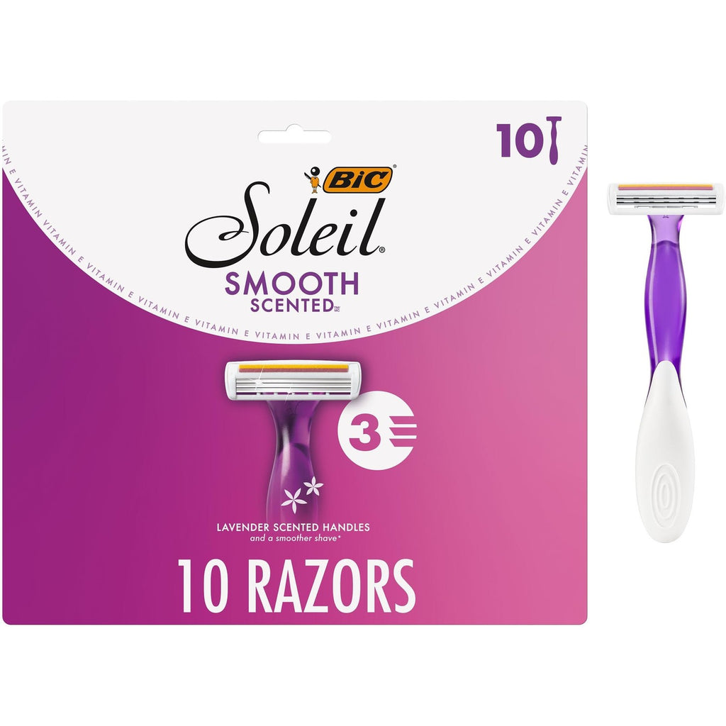 BIC Soleil 3 Disposable Razor for Women, 10 Count