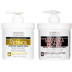 Buy now Advanced Clinicals Manuka Honey Body Cream For Women & Men | Body Butter Lotion For Extremely Dry Skin | Collagen Cream | Skincare Moisturizer Hydrating Balm Improves Look Of Aging Skin, 16 Ounce Retinol + Manuka Honey Cream Bundle 2 Piece Set at indiglob india