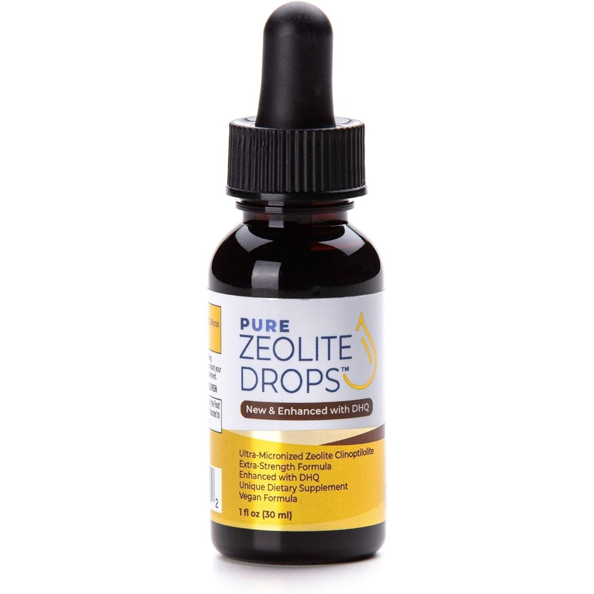 100% Genuine Pure Zeolite Drops in a 50ml bottle, designed for immune support with a unique vegan formula.