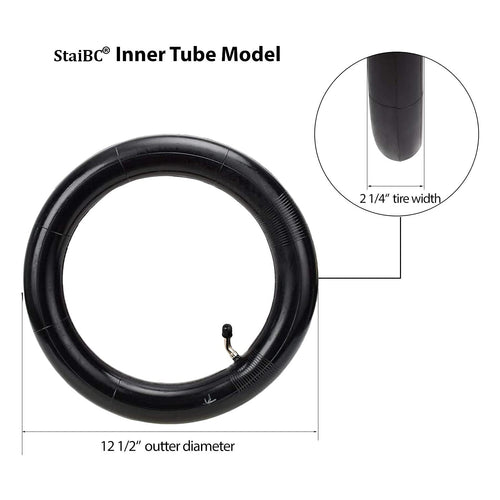High-quality Scooter Inner Tube, 12 1/2" outer diameter, 2 1/4" tire width. 100% Authentic and available at Curat Cart.