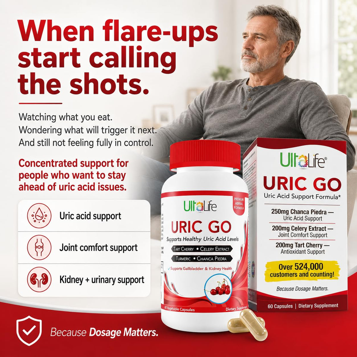 Uric Acid Cleanse Support Supplement by UltraLife, 100% Authentic, available at Curat Cart. Trustworthy support for uric acid levels.