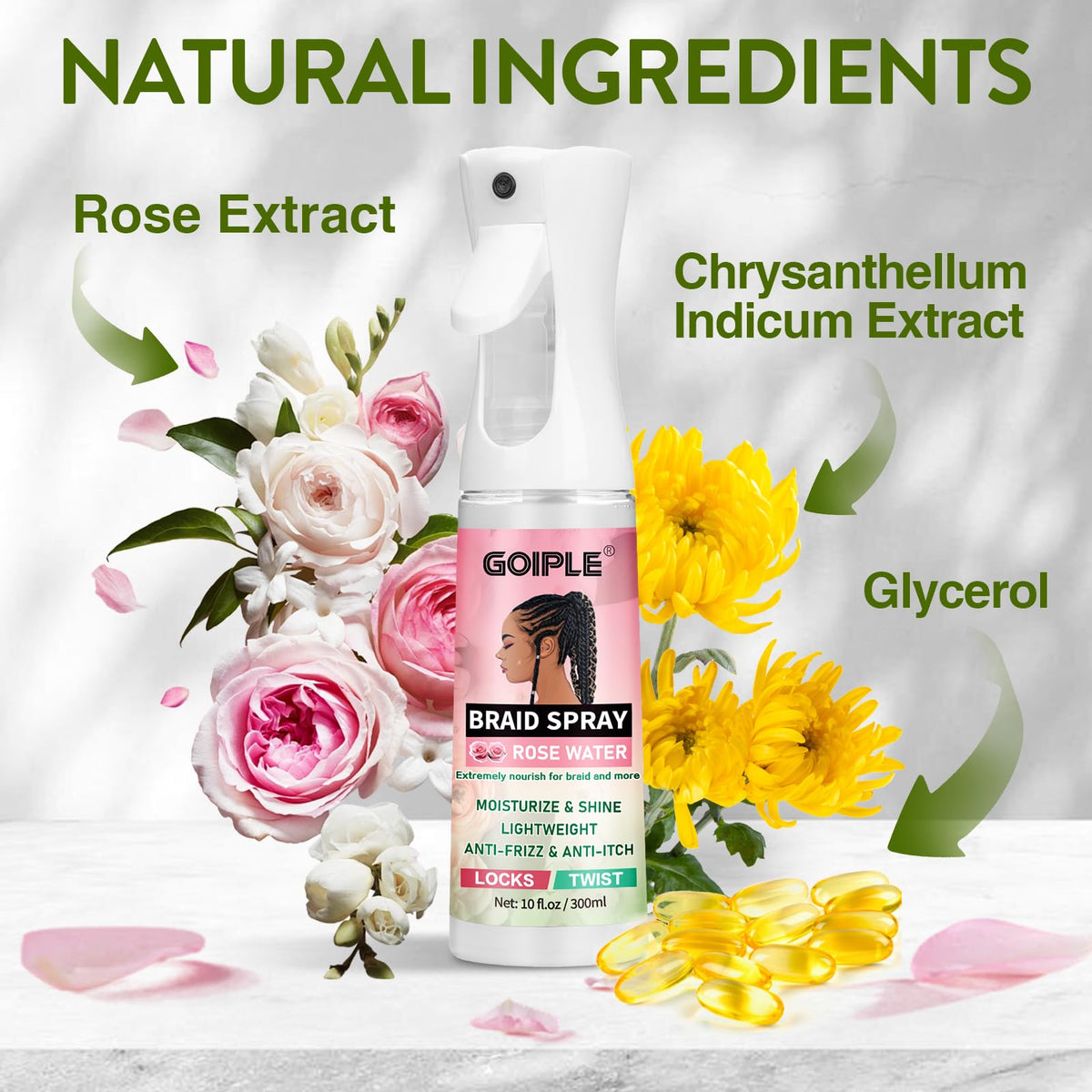 Braid Spray Rose Mint for Dreads, 100% Authentic, available in India at Curat Cart. Infused with natural ingredients for healthy locks.