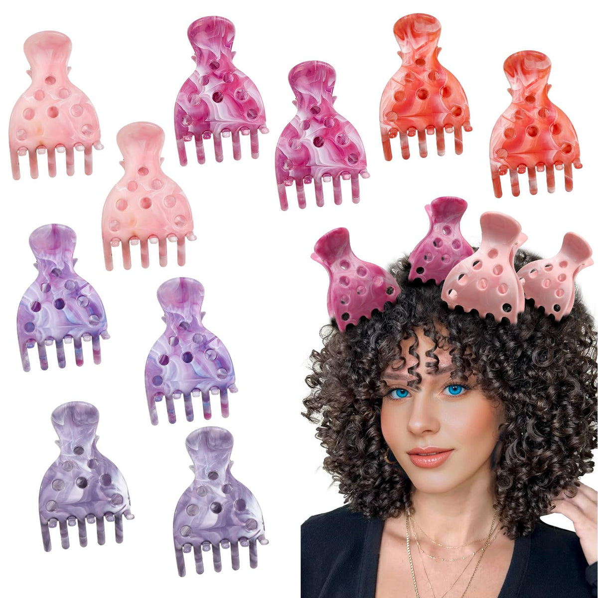 Discover exclusive Hair Volume Clips for Curly Hair, specially curated by Curat Cart to enhance your curls effortlessly.