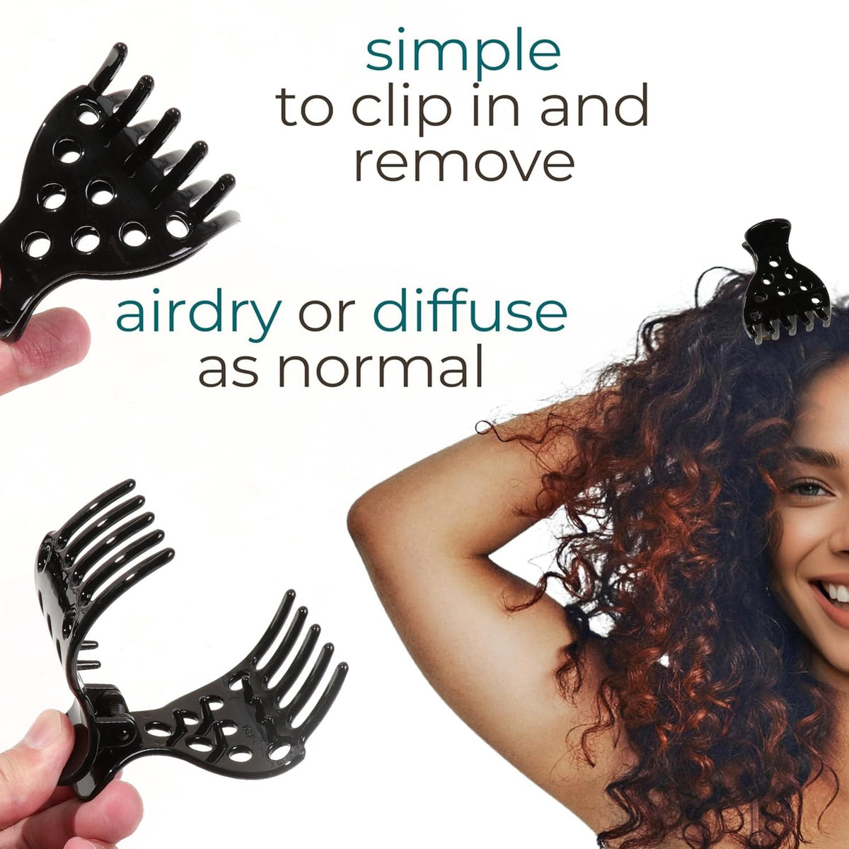 Enhance your curls with exclusive Hair Volume Clips for Curly Hair, specially curated by Curat Cart for effortless styling.