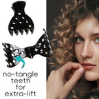 Premium imported hair volume clips with no-tangle teeth, perfect for adding lift to curly hair. Ideal styling tool.