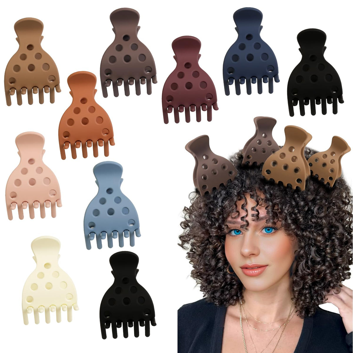 Explore premium Hair Volume Clips for Curly Hair, showcasing high-quality finish and stylish colors, available at Curat Cart.