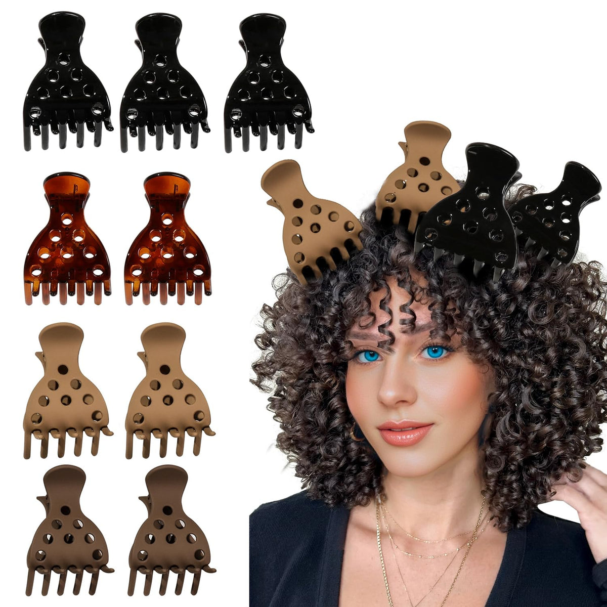 Discover premium imported Hair Volume Clips for Curly Hair, perfect for enhancing curls. Available at Curat Cart.