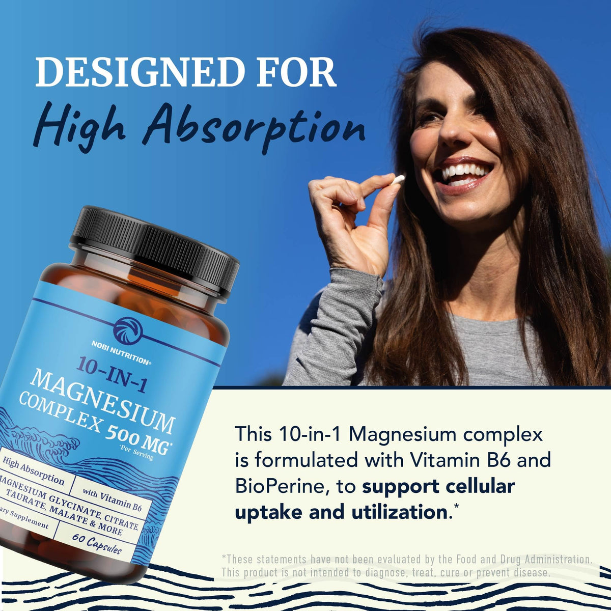 High-quality packaging of Magnesium Complex Supplement 500MG, designed for optimal absorption. Available at Curat Cart.