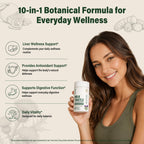 Milk Thistle Liver Support Supplement offers 10-in-1 wellness benefits. 100% Authentic and available in India at Curat Cart.