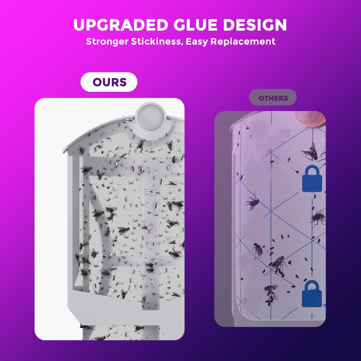 Enhanced Flying Insect Trap Refills showcase upgraded glue design for stronger stickiness. Available at Curat Cart.
