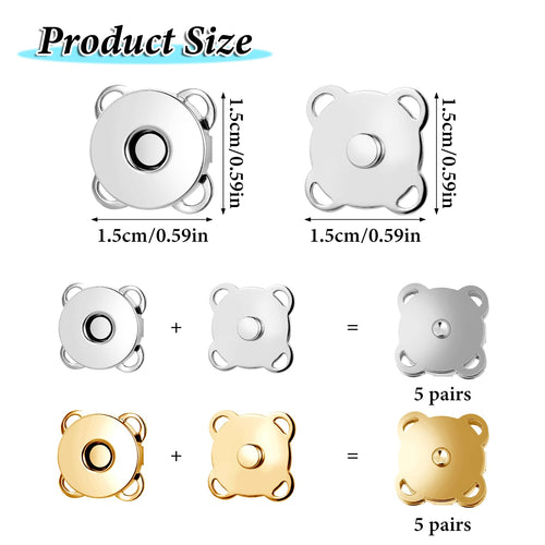 Plum Magnetic Snaps Buttons for Sewing, 100% Authentic and available at Curat Cart in India for reliable crafting.