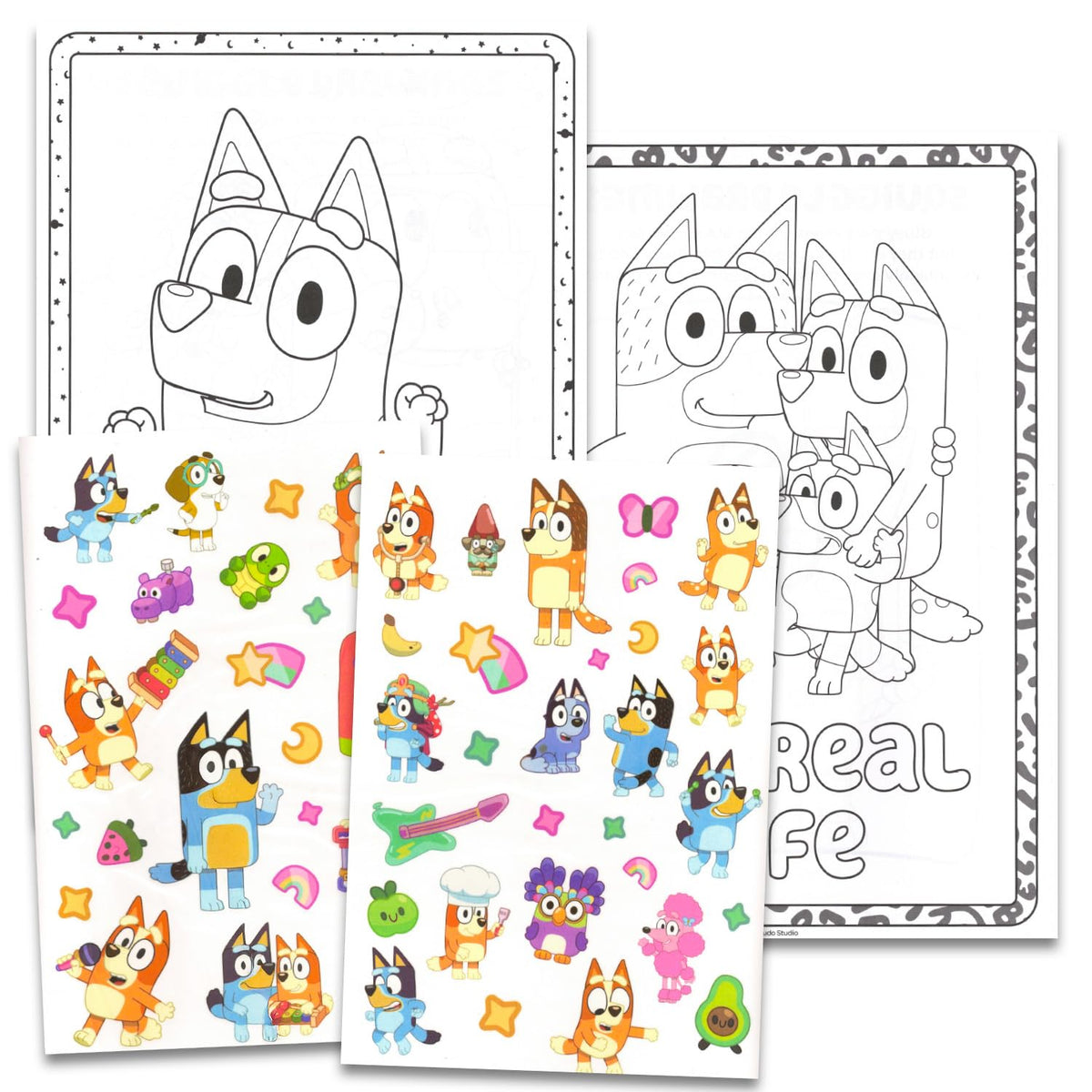 Bluey Temporary Tattoos Coloring Book with fun designs and coloring pages. 100% Authentic, available at Curat Cart in India.