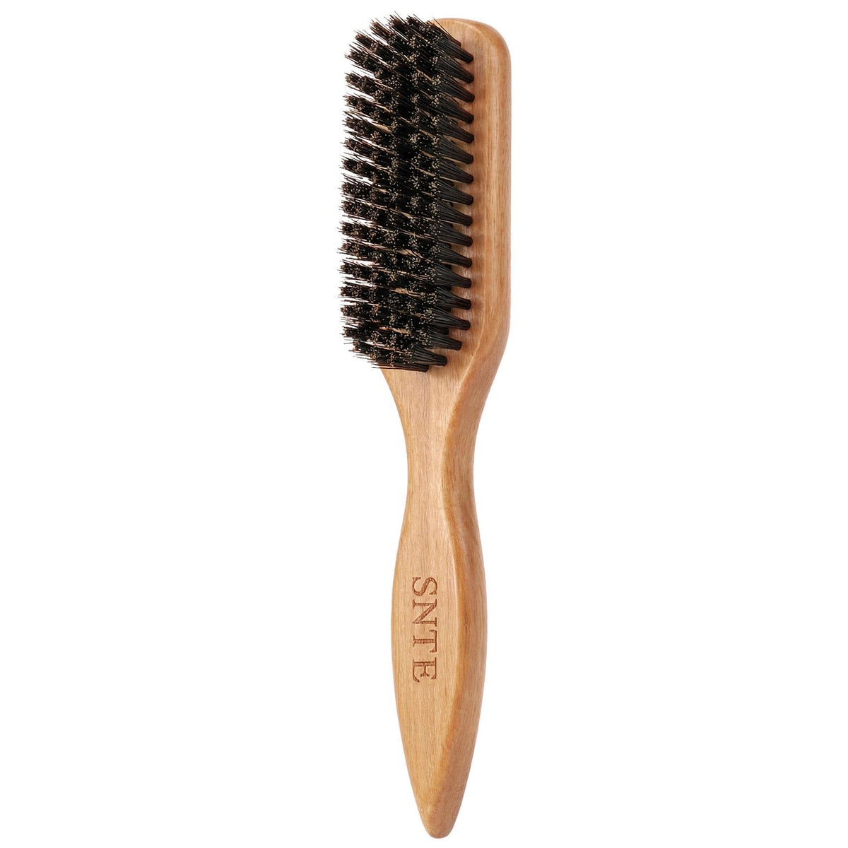 Discover the premium boar bristle hair brush with a sturdy wooden handle, designed for smooth, shiny hair.