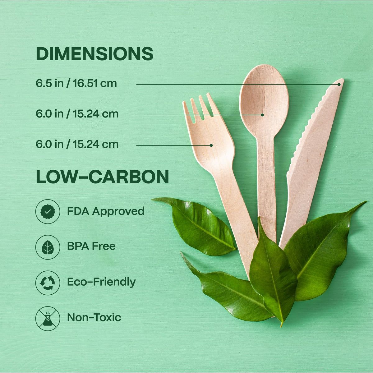 Upgrade your dining experience with this compostable cutlery set, eco-friendly and non-toxic, available at Curat Cart.