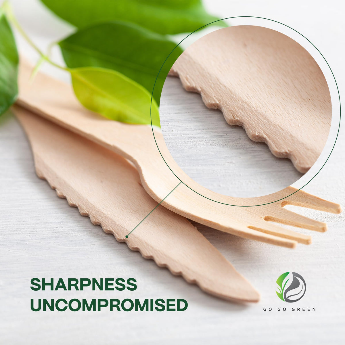 Discover the premium compostable cutlery set, ensuring sharpness and eco-friendliness. 100% Authentic, available at Curat Cart.
