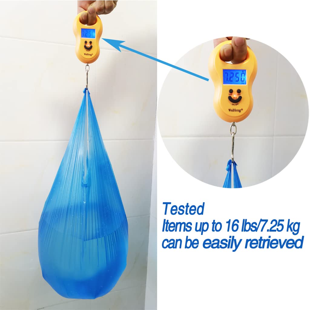 Colorful trash bags with handle tested for strength, easily holds 16 lbs. Available in India at Curat Cart.