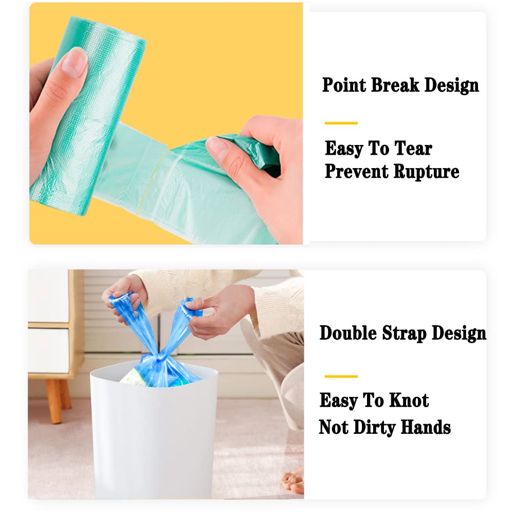 Colorful trash bags with handle, specially curated by Curat Cart, designed for easy tearing and knotting. Ideal for clean living.