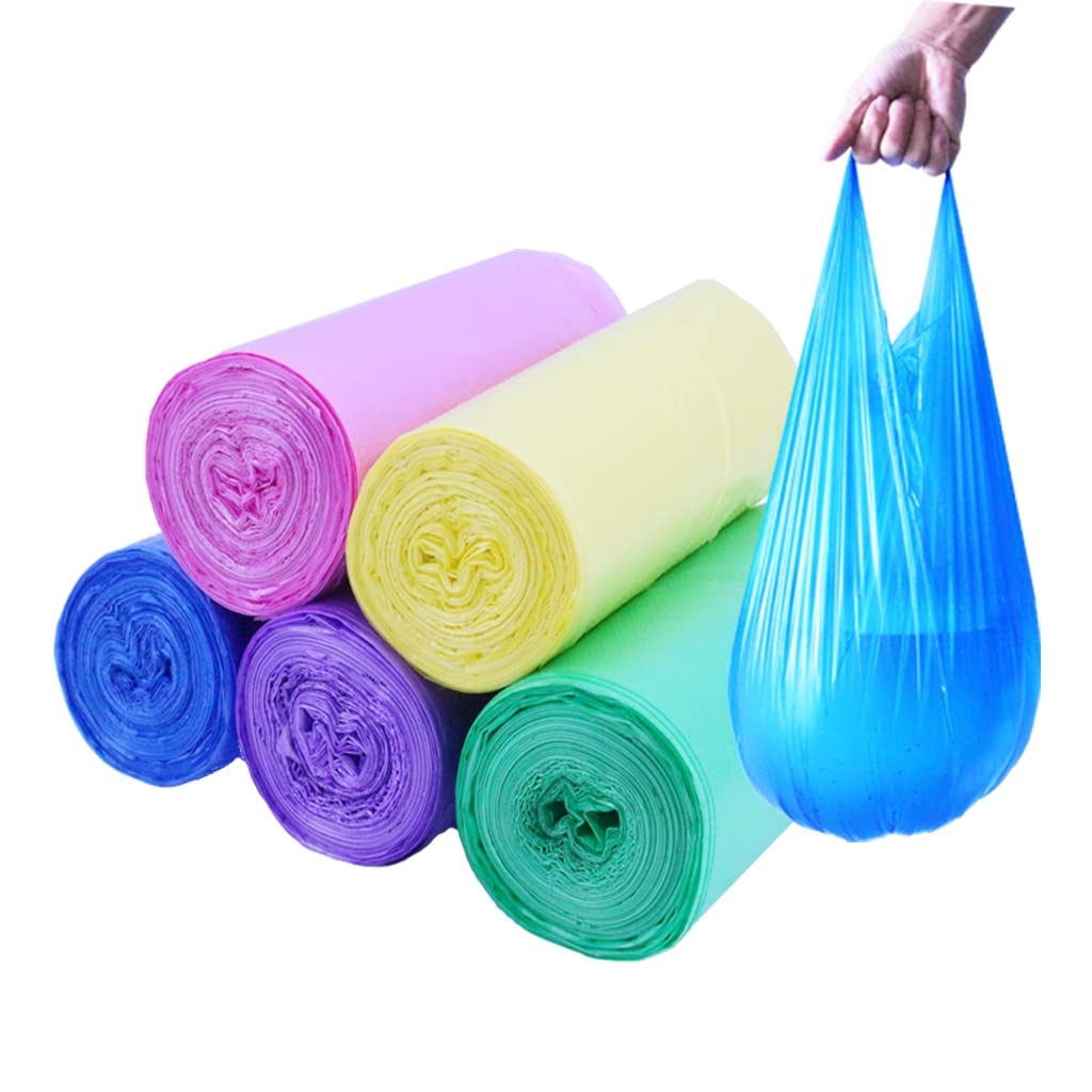Discover premium imported colorful trash bags with handles, perfect for stylish waste disposal. Available at Curat Cart.
