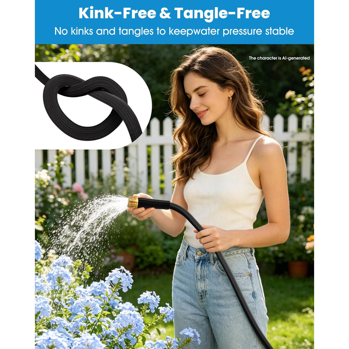 Flexible Burst-Resistant Garden Hose in high-quality finish, kink-free and tangle-free, available at Curat Cart for effortless watering.