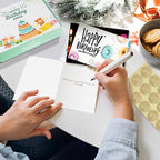 Happy Birthday Cards assortment in premium packaging, perfect for making wishes at Curat Cart. High-quality finish enhances appeal.