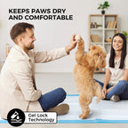 Extra Large Dog Pee Pads with Gel-Lock Technology keeps paws dry and comfortable. 100% Authentic, available at Curat Cart in India.
