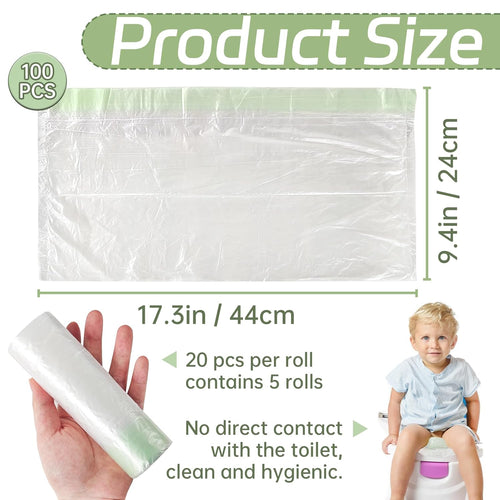 Order Potty Chair Liners with Drawstring online in India. Each pack includes 20 hygienic, easy-to-use liners.