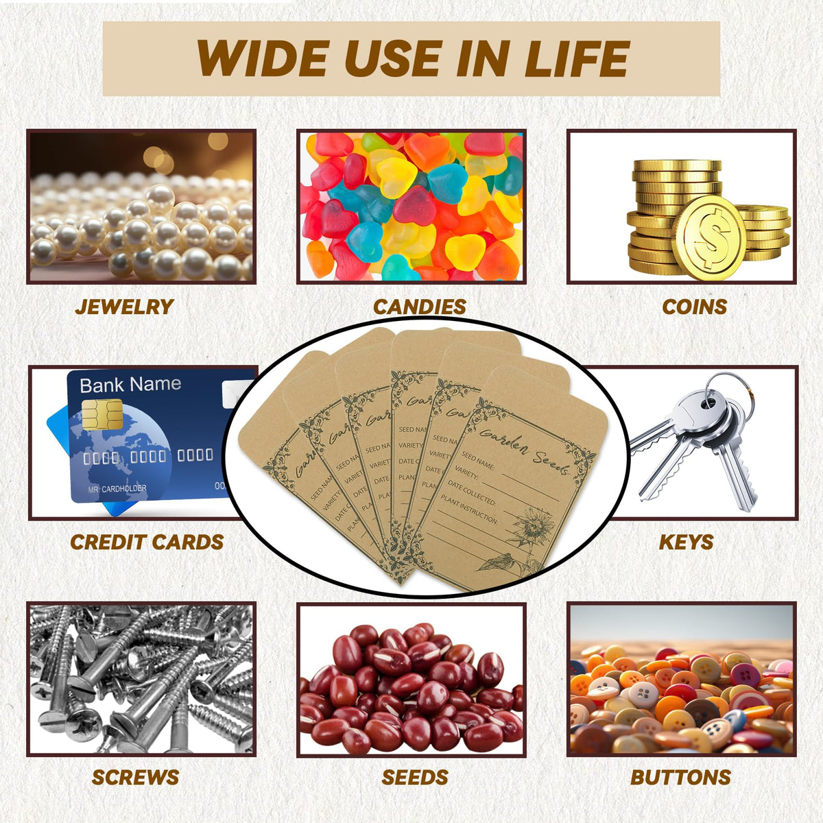 Discover versatile seed envelopes self-seal packets from Curat Cart, perfect for organizing seeds and enhancing gardening efficiency.