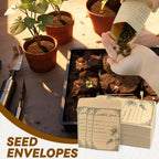 Premium seed envelopes self-seal packets available at Curat Cart, ensuring 100% authenticity for your gardening needs in India.