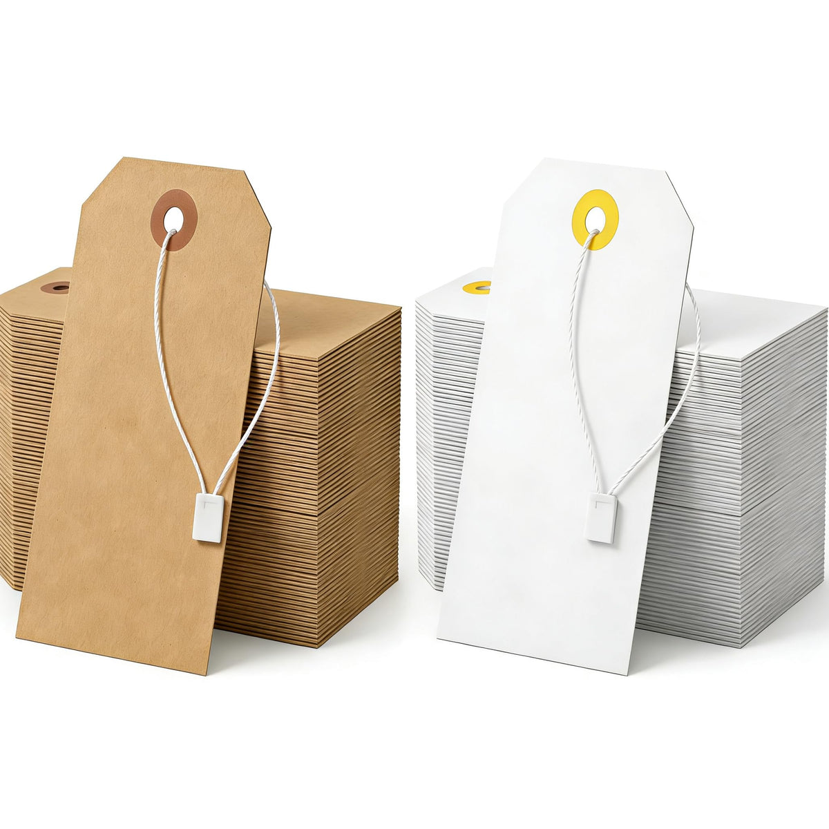Premium imported shipping tags with strings included, perfect for organizing and labeling. Available at Curat Cart.