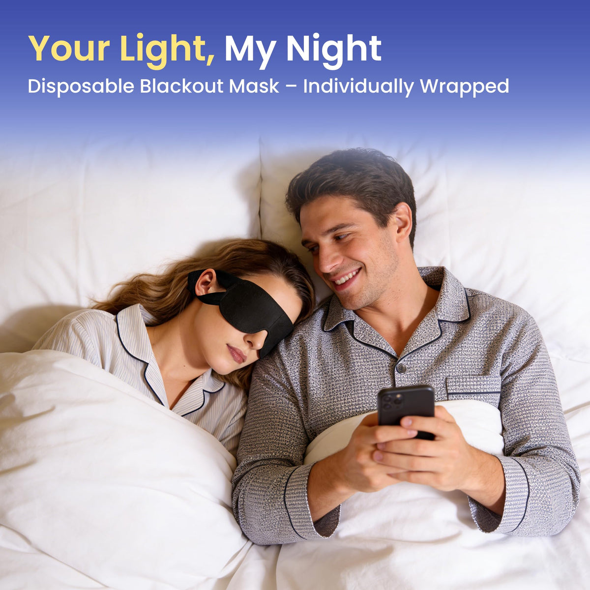 Discover the exclusive Disposable Sleep Masks bulk from Curat Cart, individually wrapped for ultimate convenience and comfort.