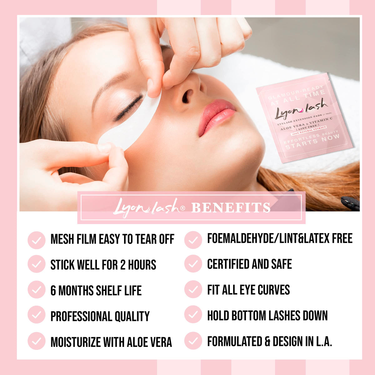 Order Lyon Lash Eyelash Extension Gel Pads online in India. Safe, professional-grade, and designed for all eye curves.