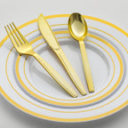 Elevate your dining with exclusive gold plastic forks from Curat Cart, perfect for any occasion. Specially curated for elegance.