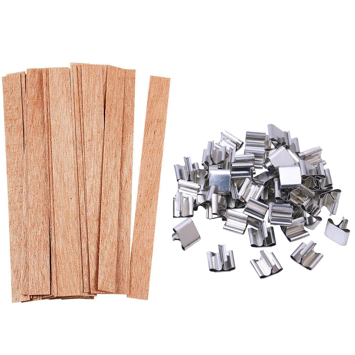 Premium imported wood candle wicks for making candles, available at Curat Cart. Elevate your crafting experience today.