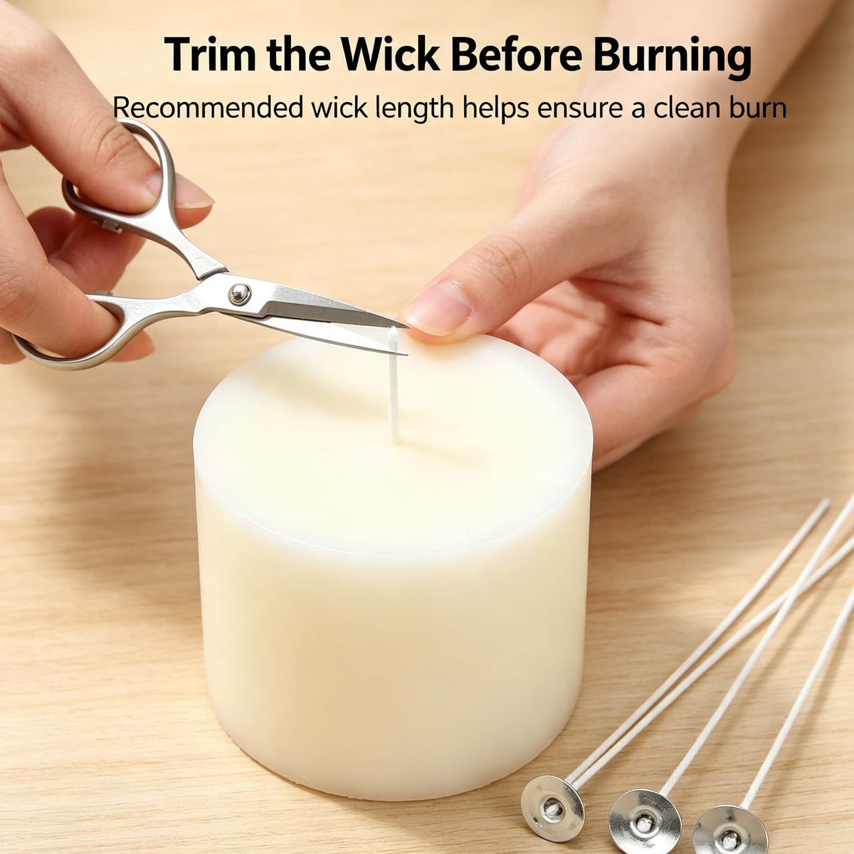 Pre-Waxed Cotton Wick for Candle Making, specially curated by Curat Cart, ensures a clean burn for optimal candle performance.