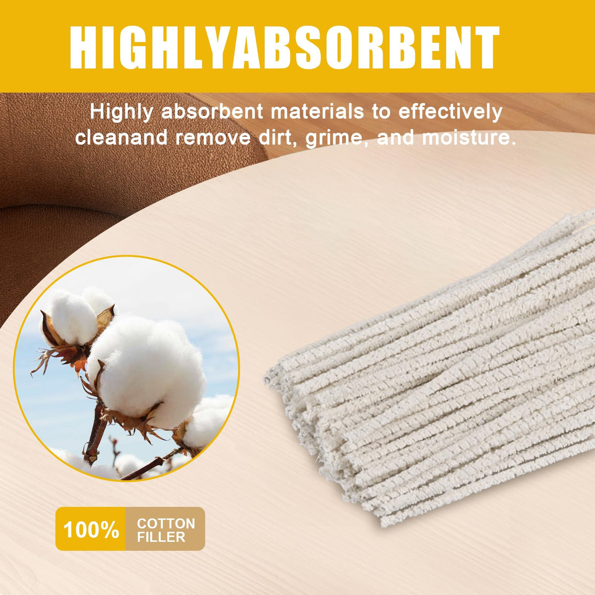 Highly absorbent conical pipe cleaners, 100 pieces, packaged for quality performance. Available at Curat Cart.