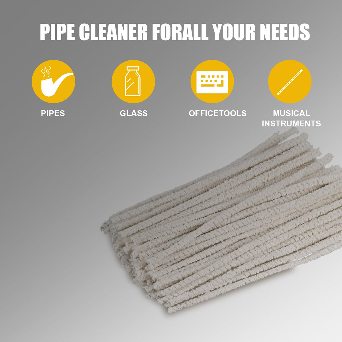 Specially curated by Curat Cart, this pack of 100 conical pipe cleaners is perfect for cleaning pipes, glass, office tools, and musical instruments.