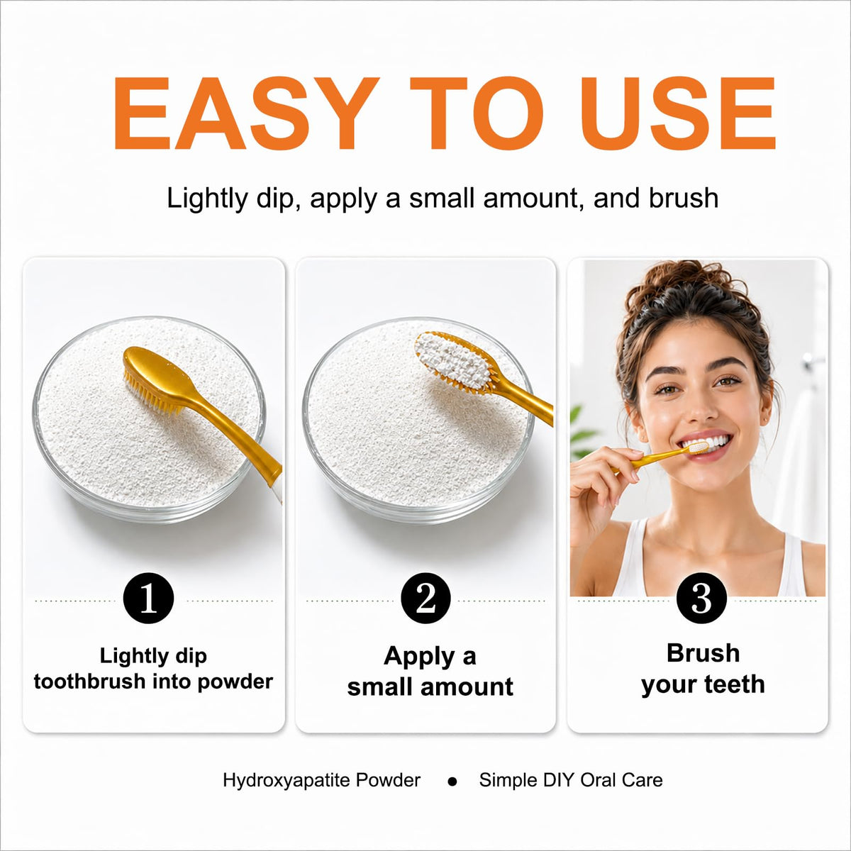 Experience premium Pure Nano Hydroxyapatite Powder for easy DIY oral care. Specially curated by Curat Cart for your health needs.