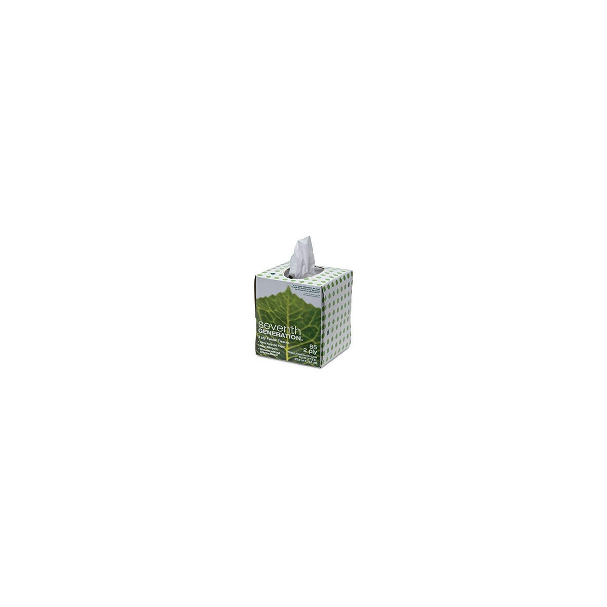 Discover 100% genuine recycled facial tissues in an eco-friendly green box, perfect for everyday use.