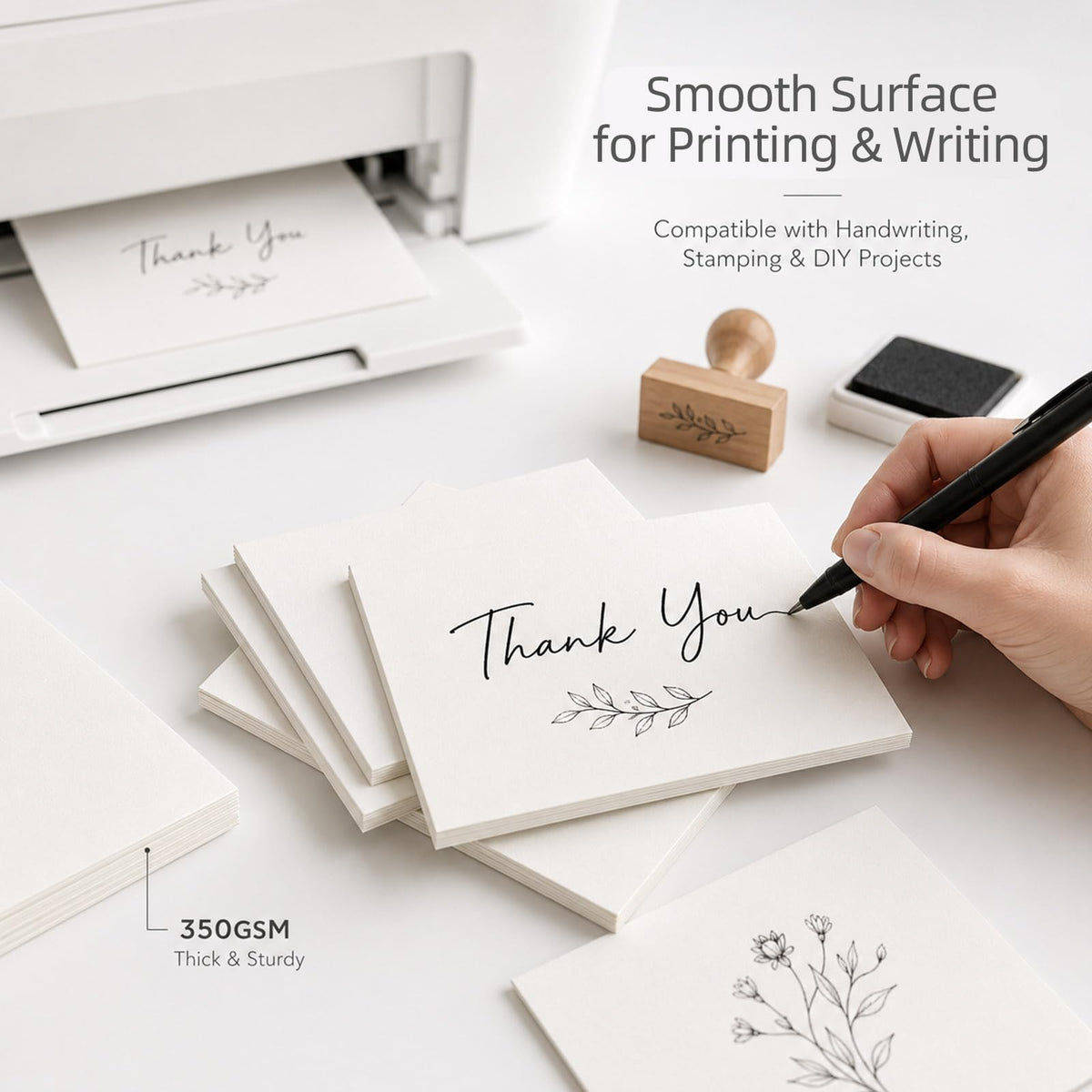 Premium Blank Cardstock Heavyweight Mini Cards, specially curated by Curat Cart, ideal for printing, writing, and DIY projects.