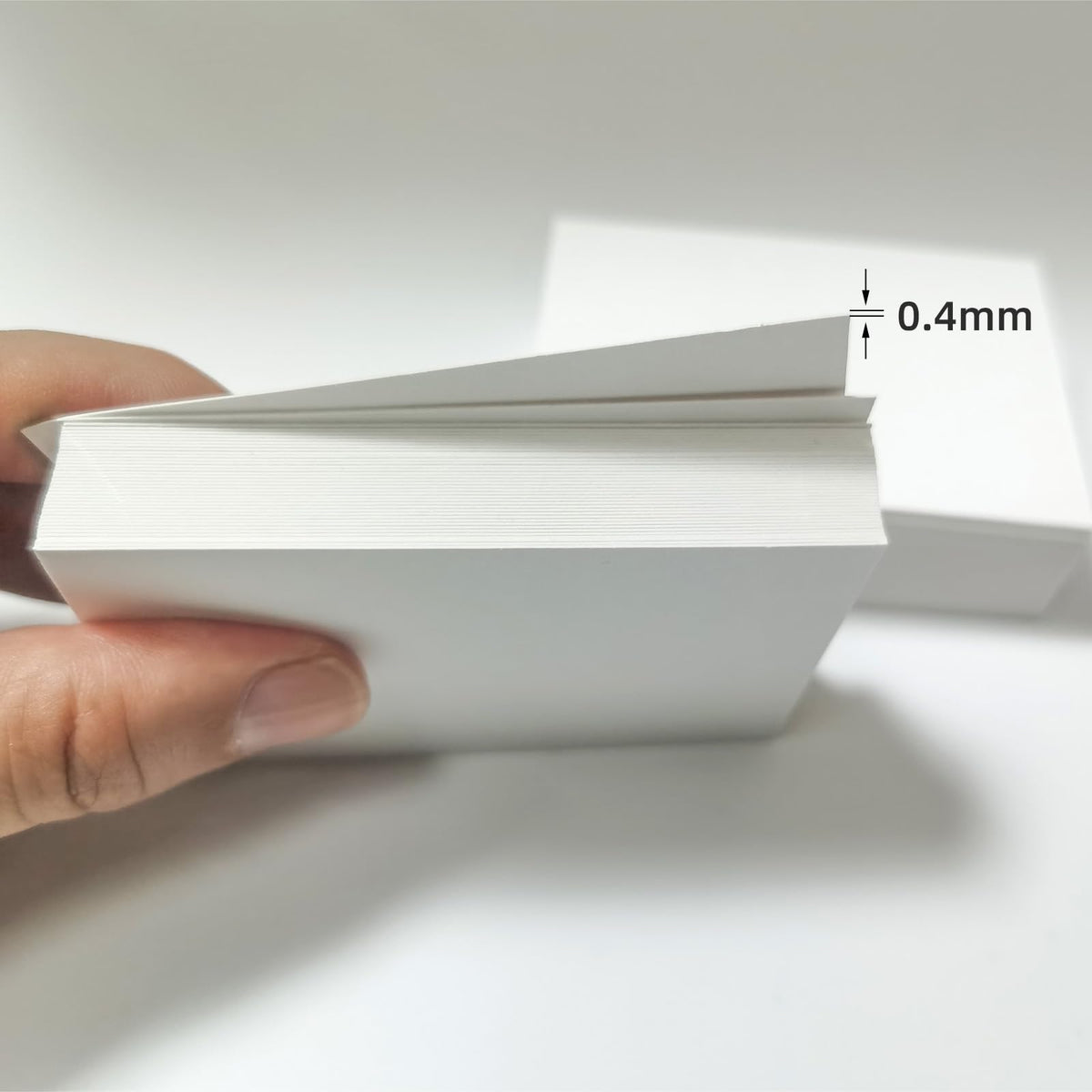 Premium Blank Cardstock Heavyweight Mini Cards from Curat Cart, showcasing high-quality material and precise thickness of 0.4mm.