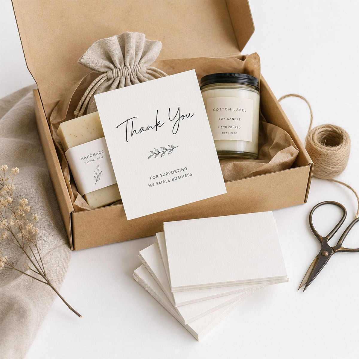 Heavyweight mini cards for notes, perfect for gifting or personal use. Available at Curat Cart for small business support.