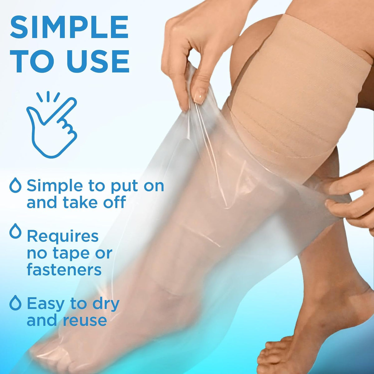 Waterproof cast cover for shower, easy to use. Verified by CuratCart for quality and reliability.