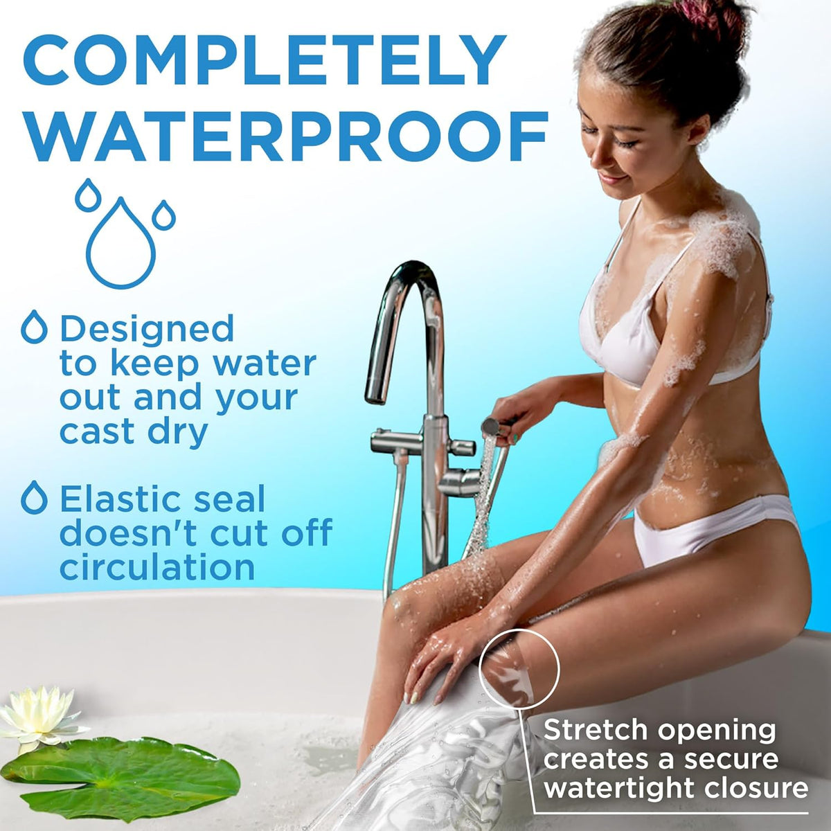 Keep your cast dry while showering. Order our waterproof cast covers online, available in India for secure protection.