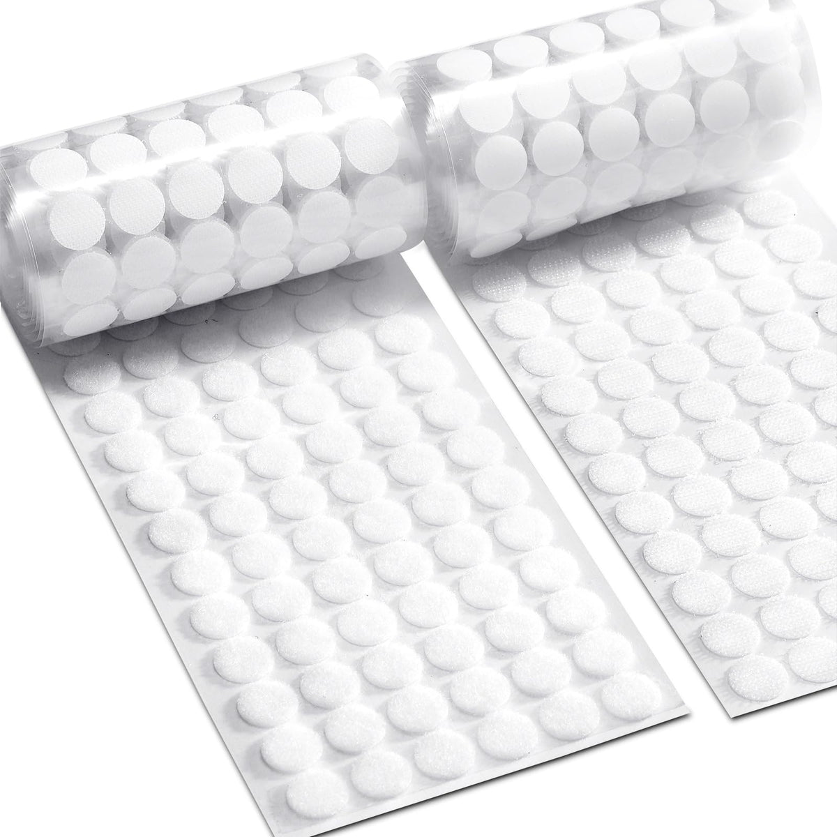 Premium imported Nylon Hook and Loop Fastener Dots in convenient rolls, perfect for versatile use. Available at Curat Cart.
