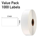 Premium blank removable freezer labels in a value pack of 1000, featuring high-quality adhesive for effortless labeling at Curat Cart.