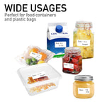 Premium imported blank removable freezer labels ideal for food containers, ensuring organization. Available at Curat Cart.