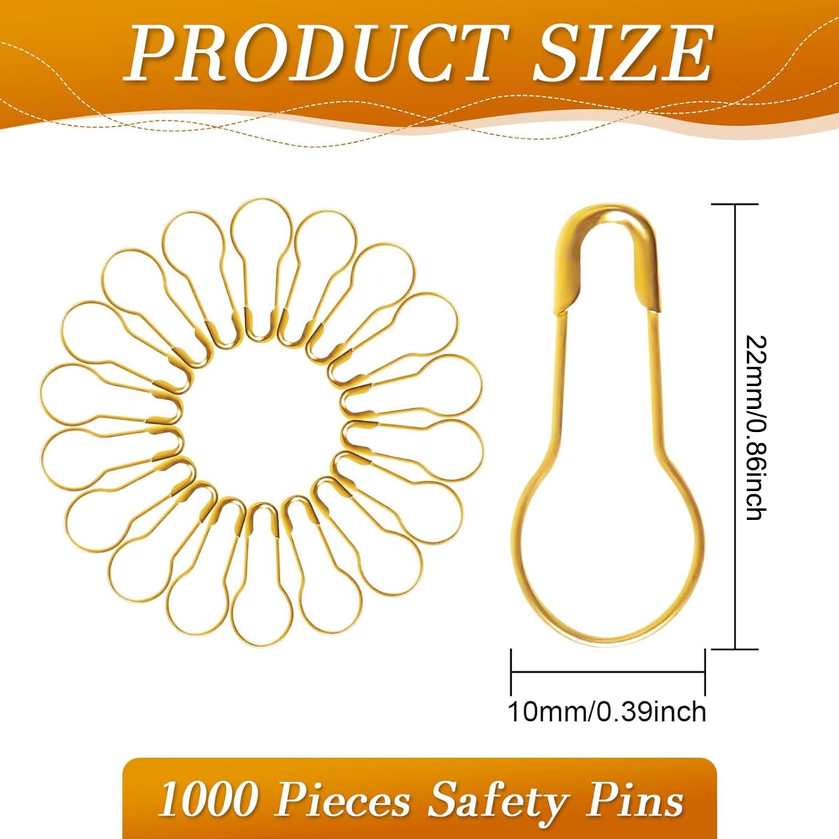 Shop premium gold safety pins for DIY crafts at Curat Cart. 100% Authentic and available in India for your creative projects.