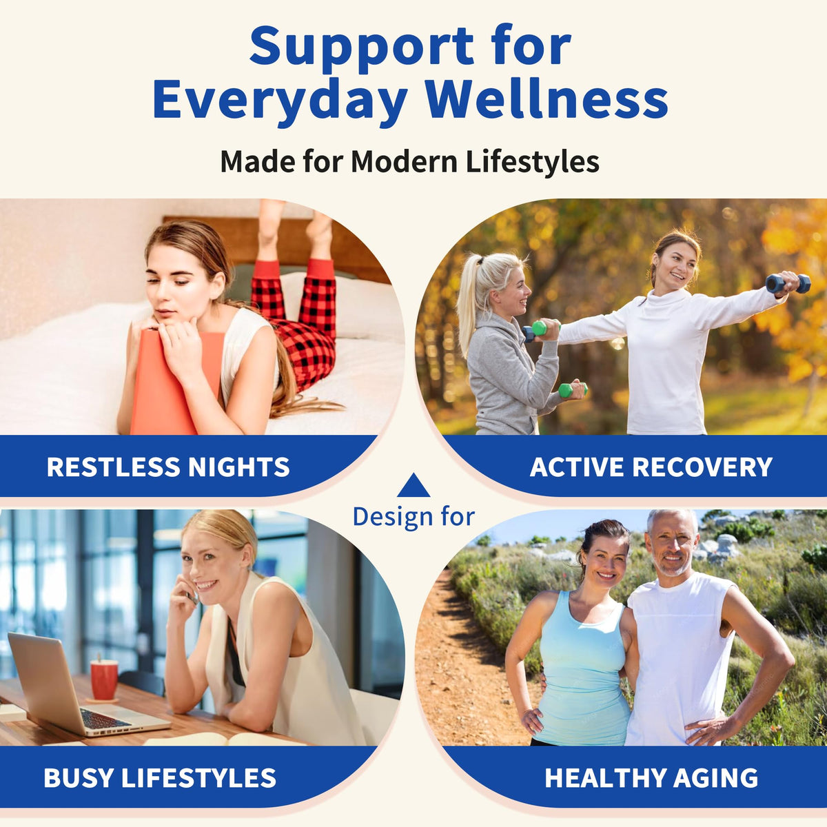 Curat Cart's Magnesium Complex for Women & Men offers support for restless nights, active recovery, busy lifestyles, and healthy aging.
